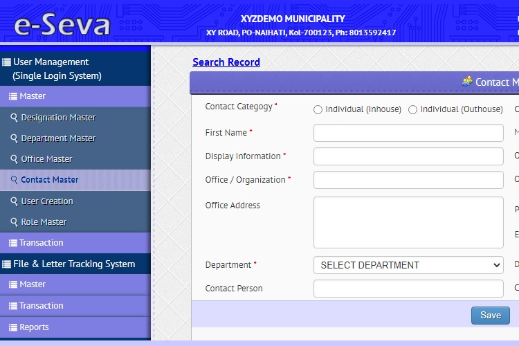 File & Letter Tracking System Web Version